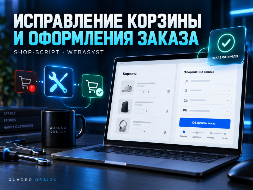 Исправление корзины и оформления заказа в Shop-Script — Quadro Design